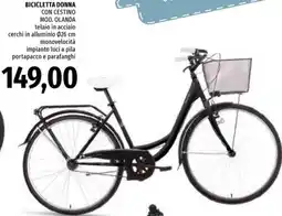 Famila Bicicletta donna con cestino mod. olanda offerta