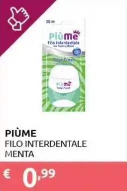 PiùMe Piùme filo interdentale menta offerta