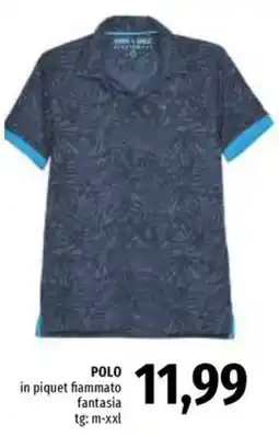 Famila POLO in piquet fiammato fantasia offerta