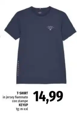 Famila T-SHIRT in jersey fiammato con stampe KEYUP offerta