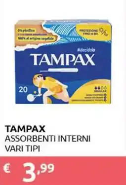 PiùMe Tampax assorbenti interni offerta