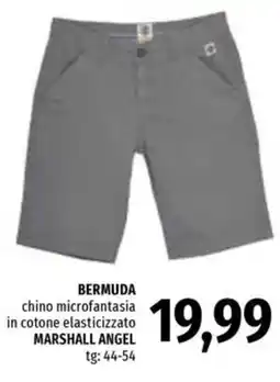 Famila BERMUDA chino microfantasia in cotone elasticizzato MARSHALL ANGEL offerta