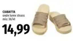 Famila CIABATTA onde lurex strass offerta