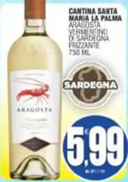 Vicino a te supermercati Cantina santa maria la palma aragosta vermentino d sardegna frizzante offerta