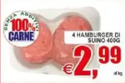 Pewex 4 hamburger di suino offerta