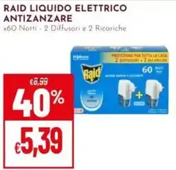 Pan Raid liquido elettrico antizanzare offerta
