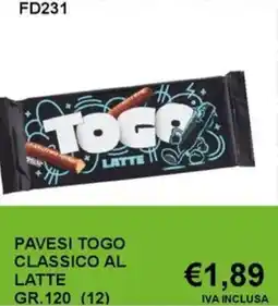 Italy Cash and Carry Pavesi togo classico al latte offerta