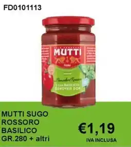 Italy Cash and Carry Mutti sugo rossoro basilico offerta