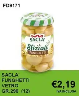 Italy Cash and Carry Sacla' funghetti vetro offerta