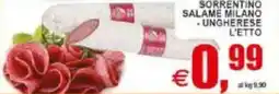 Pewex Sorrentino salame milano ungherese offerta