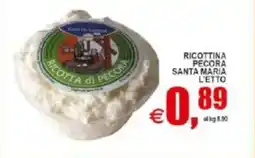 Pewex Ricottina pecora santa maria offerta
