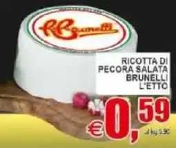 Pewex Ricotta di pecora salata brunelli offerta