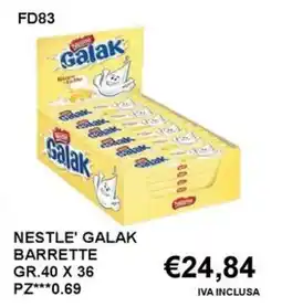Italy Cash and Carry Nestle' galak barrette offerta
