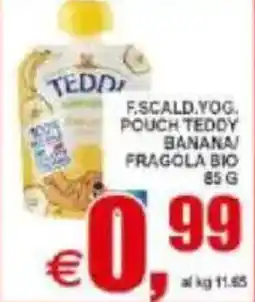 Pewex F.scald.yog pouch teddy banana fragola bio offerta
