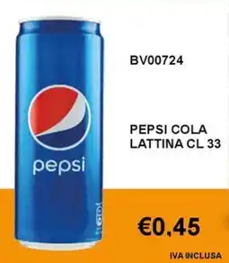 Italy Cash and Carry Pepsi cola lattina offerta