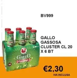 Italy Cash and Carry Gallo gassosa cluster offerta