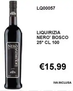 Italy Cash and Carry Liquirizia nero' bosco 25° offerta