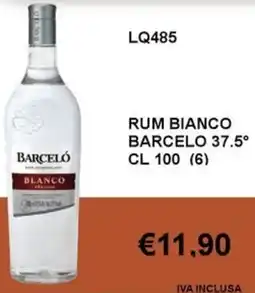 Italy Cash and Carry Rum bianco BARCELO 37.5° offerta