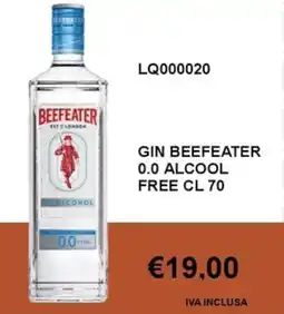 Italy Cash and Carry Gin beefeater 0.0 alcool free offerta