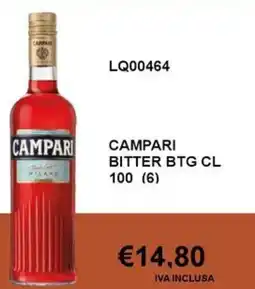 Italy Cash and Carry Campari bitter BTG offerta