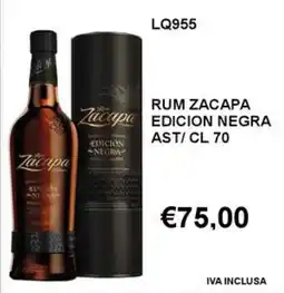Italy Cash and Carry Rum zacapa edición neg ast offerta