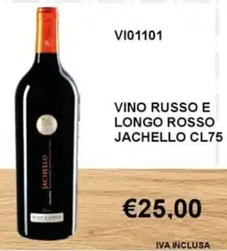Italy Cash and Carry Vino russo e longo rosso JACHELLO offerta