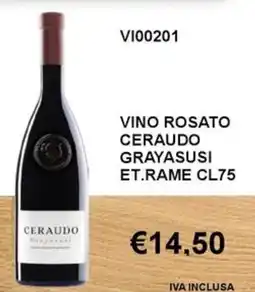 Italy Cash and Carry Vino rosato ceraudo grayasusi et.rame offerta