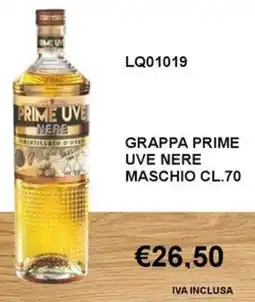 Italy Cash and Carry Grappa prime uve nere MASCHIO offerta