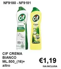 Italy Cash and Carry Cif crema bianco offerta
