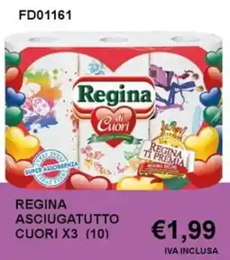 Italy Cash and Carry Regina asciugatutto cuori x3 (10) offerta