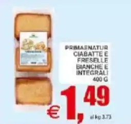 Pewex Primae natur ciabatte e freselle bianche e integrali offerta