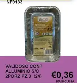 Italy Cash and Carry Validoso cont alluminio s/c 2porz pz.3 (24) offerta