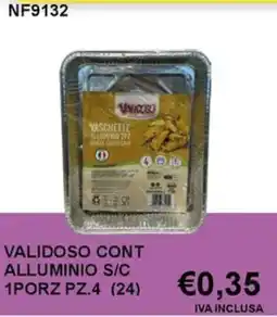 Italy Cash and Carry Validoso cont alluminio s/c 1porz pz.4 (24) offerta
