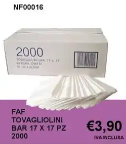 Italy Cash and Carry Faf tovagliolini bar 17 x 17 pz 2000 offerta