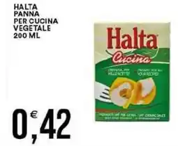 Vantaggio Cash&Carry Halta panna per cucina vegetale offerta