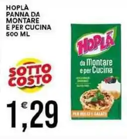 Vantaggio Cash&Carry Hopla panna da montare e per cucina offerta