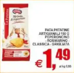 Pewex Pata patatine artigianali, peperoncino, rosmarino, classica, grigliata offerta