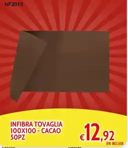 Italy Cash and Carry Infibra tovaglia 100x100 cacao 50pz offerta