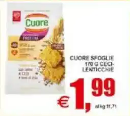 Pewex Cuore sfoglie ceci, lenticchie offerta