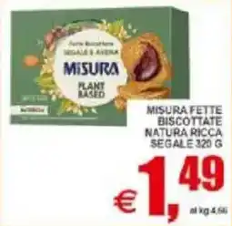 Pewex Misura fette biscottate natura ricca segale offerta