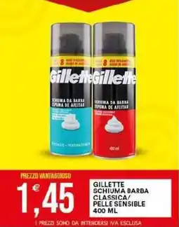 Vantaggio Cash&Carry Gillette schiuma barba classica/ pelle sensible offerta