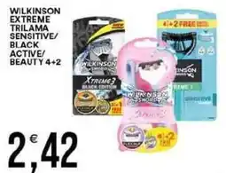 Vantaggio Cash&Carry Wilkinson extreme trilama sensitive/ black active/ beauty offerta