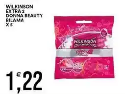 Vantaggio Cash&Carry Wilkinson extra 2 donna beauty bilama x 5 offerta