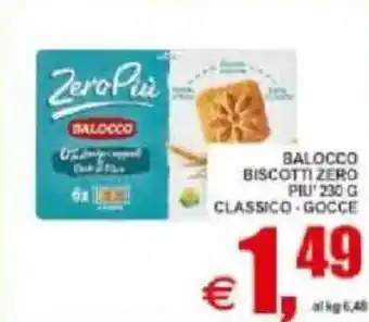 Pewex Balocco biscotti zero piu' classico, gocce offerta