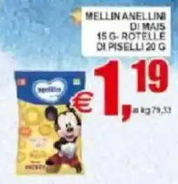 Pewex Mellin anellini di mais, rotelle di piselli offerta