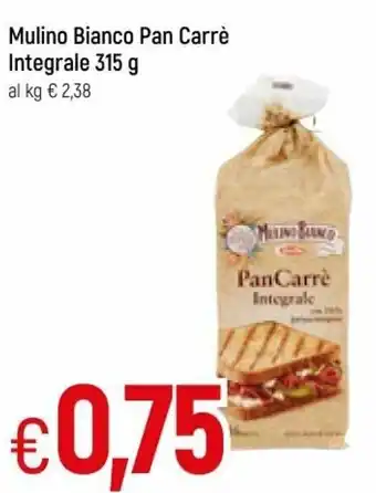 Famila Mulino Bianco Pan Carré Integrale 315g offerta