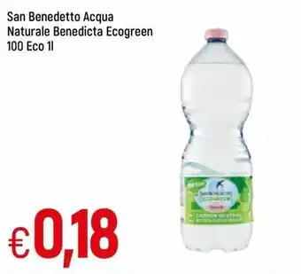 Famila San Benedetto Acqua Naturale Benedicta Ecogreen 100 Eco 1l offerta
