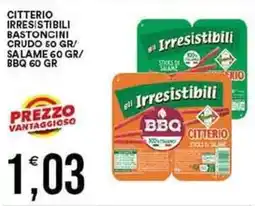 Vantaggio Cash&Carry Citterio irresistibili bastoncini crudo / salame / bbq offerta