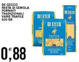 Vantaggio Cash&Carry De cecco pasta di semola formati tradizionali offerta
