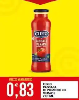 Vantaggio Cash&Carry Cirio passata di pomodoro verace offerta